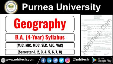 Purnea University BA Geography New Syllabus Sem- 1 2 3 4 5 6 7 8