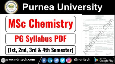 Purnea University MSc Chemistry Syllabus Sem-1 2 3 4 Download Link
