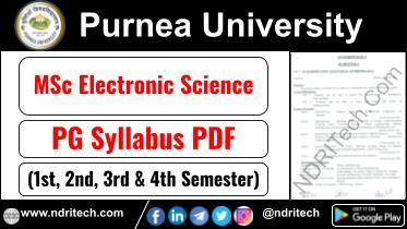 Purnea University MSc Electronic Science Syllabus Sem-1 2 3 4 Download Link