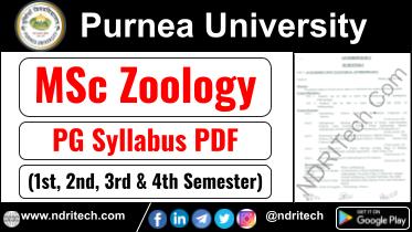 Purnea University MSc Zoology Syllabus Sem-1 2 3 4 Download Link