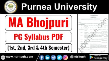 Purnea University PG MA Bhojpuri Syllabus Sem-1 2 3 4 Download Link