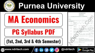 Purnea University PG MA Economics Syllabus Sem-1 2 3 4 Download Link