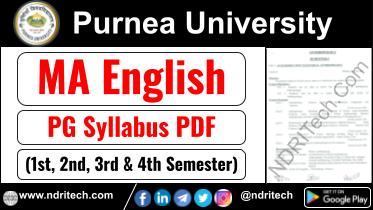 Purnea University PG MA English Syllabus Sem-1 2 3 4 Download Link