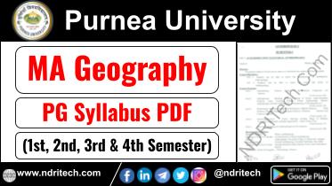 Purnea University PG MA Geography Syllabus Sem-1 2 3 4 Download Link