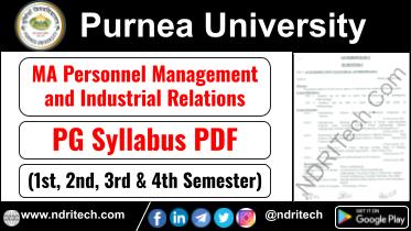 Purnea University PG MA PMIR industrial Relation Syllabus Sem-1 2 3 4 Download Link