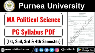 Purnea University PG MA Political Science Syllabus Sem-1 2 3 4 Download Link