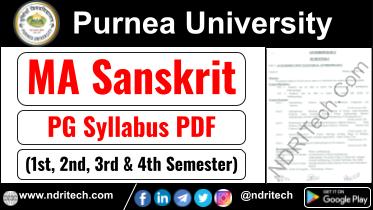 Purnea University PG MA Sanskrit Syllabus Sem-1 2 3 4 Download Link