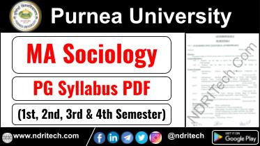 Purnea University PG MA Sociology Syllabus Sem-1 2 3 4 Download Link