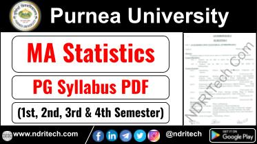 Purnea University PG MA Statistics Syllabus Sem-1 2 3 4 Download Link
