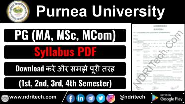Purnea University PG Syllabus MA MSc MCom Sem-1 2 3 4 Download PDF