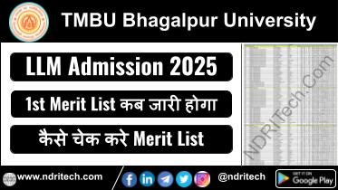 TMBU LLM Admission 1st Merit List 2025 Downoad Link