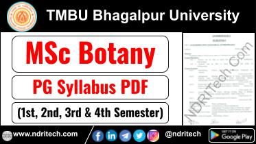 TMBU MSc Botany Syllabus Sem-1 2 3 4 Download Link