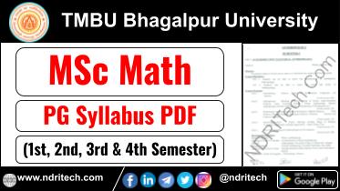 TMBU MSc Mathematics Syllabus Sem-1 2 3 4 Download Link