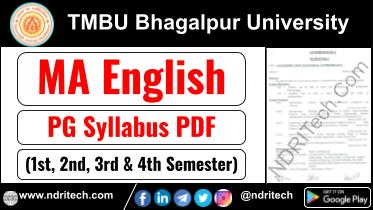 TMBU PG MA English Syllabus Sem-1 2 3 4 Download Link