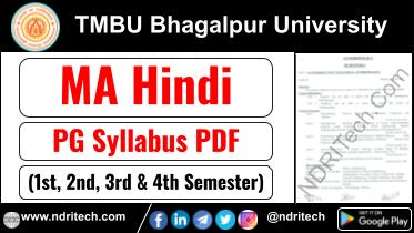 TMBU PG MA Hindi Syllabus Sem-1 2 3 4 Download Link