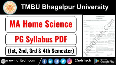 TMBU PG MA Home Science Syllabus Sem-1 2 3 4 Download Link