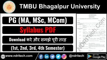 TMBU PG Syllabus MA MSc MCom Sem-1 2 3 4 Download PDF