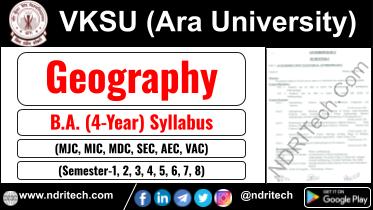 VKSU BA Geography New Syllabus Sem- 1 2 3 4 5 6 7 8