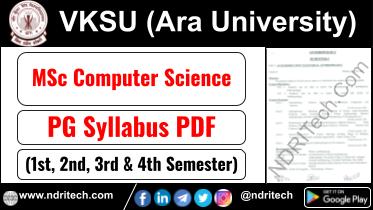 VKSU MSc Computer Science Syllabus Sem-1 2 3 4 Download Link