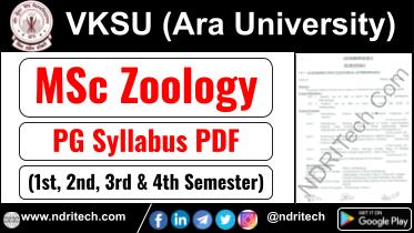 VKSU MSc Zoology Syllabus Sem-1 2 3 4 Download Link