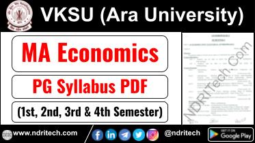 VKSU PG MA Economics Syllabus Sem-1 2 3 4 Download Link