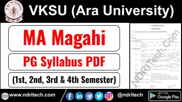 VKSU PG MA Magahi Syllabus Sem-1 2 3 4 Download Link