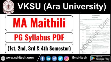 VKSU PG MA Maithili Syllabus Sem-1 2 3 4 Download Link