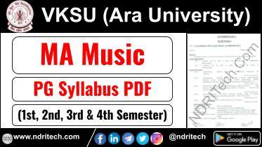 VKSU PG MA Music Syllabus Sem-1 2 3 4 Download Link