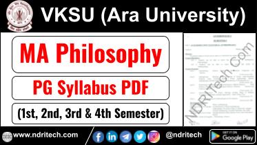 VKSU PG MA Philosophy Syllabus Sem-1 2 3 4 Download Link