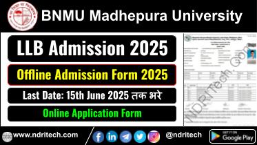 BNMU LLB Admission 2025 Apply Online