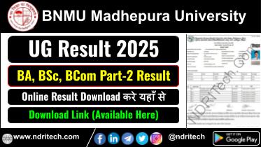 BNMU Part 2 Result 2025 BA BSc BCom Session 2021-24