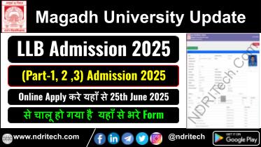 Magadh University LLB Admission Form 2025 Part-1, 2, 3