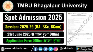 TMBU Spot Admission 2025-29 BA BSc BCom Apply Online